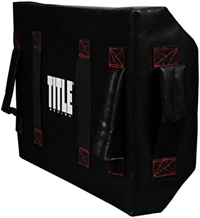 TITLE Boxing Tombstone Training Shield, Black - Punch and Kick Target, Coaching Tool, Muay Thai Pad