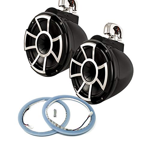 Wet Sounds Rev 10 Swivel Clamp Tower Speakers Ledkitrev10-Rgb Rgb Led Speaker Rings - Black #TOP8