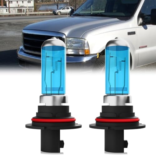 Image of Headlight Bulbs Compatible With Ford F350 1994-1998, 9007 High Low Beam Halogen Light Bulb Combo, Super Bright 6000K White, Plug and Play, Pack of 2