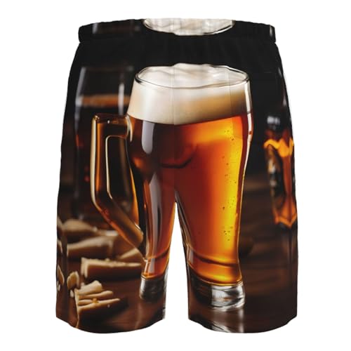 Beer Print Stylish Beach Shorts Swim Trunks Lightweight Breathable Summer Outdoor Activities 6