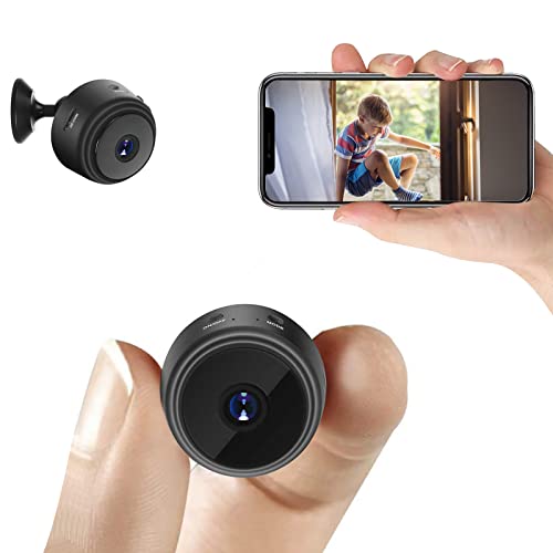 Mini Wireless Hidden Cameras,WiFi Spy Cameras HD 1080P Portable Covert Baby Nanny Cam Voice Function with Audio and Video Recording,Tiny Smart Cameras with Night Vision and Motion Activated Detection