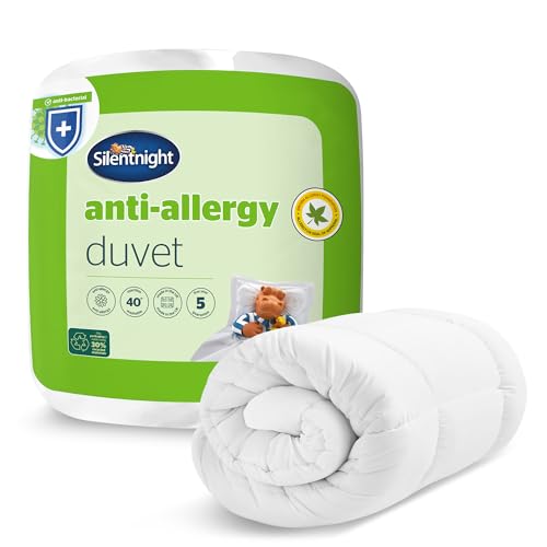 Silentnight Anti Allergy Double Duvet 4.5 Tog - Lightweight Summer Quilt Duvet Comforter Anti-Bacterial and Machine Washable with Allergy UK Approved Anti Allergy Fibres - Double Bed