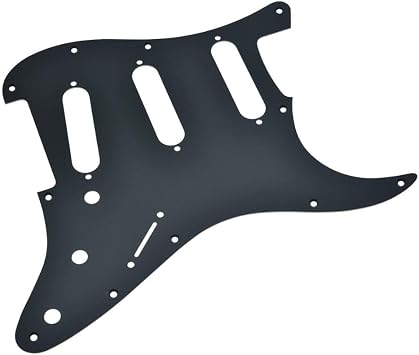 11 Hole Matte Aluminum Strat SSS Pickguard Metal Anodized ST Pick Guard Scratch Plate for USA/Mexico ST/Strat Matte Black