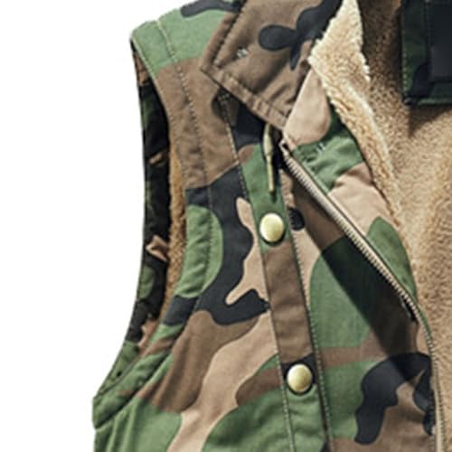 JEShifangjiusu Men'S Detachable Hood Tank Tops Flip Button Pocket Cotton Vest Wool Vest On The Inside Of The Clothes3