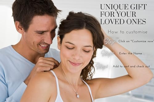 ZNA Jewels Personalised Name Necklace for Women - Customised Sterling Silver Dainty Heart Pendant, Elegant Jewellery Ideal for Birthday, Gifts for Women, Girls & Teens (925 Sterling Silver) - Image 9