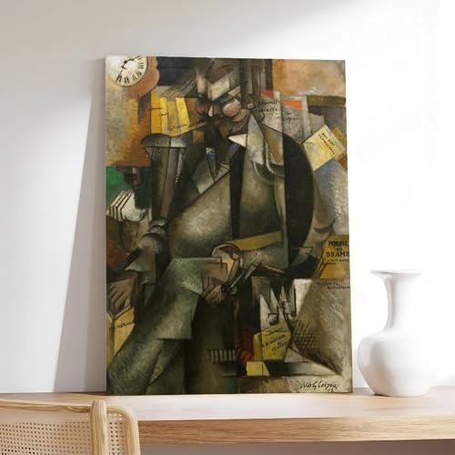 ANFOTCM Albert Gleizes, The Publisher Eugene Figuiere – Impressions sur toile abstraite, géométrique, minimaliste, encadrée, pour décoration murale de bureau, chambre à coucher, 12x18in / 30 x 45 cm – vue 7