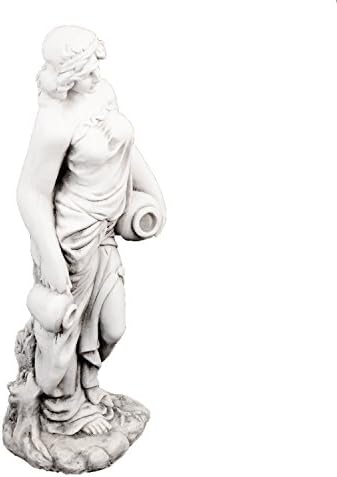 Statues & Sculptures Online Roman Goddess with Urns 79cm White Stone Garden Statue