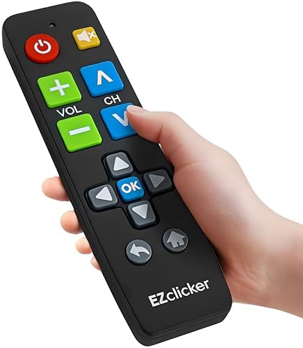 Plus Big Button Universal TV Remote Simple Easy to Use, Works wit...