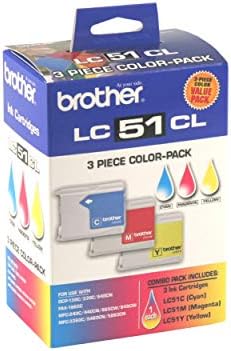 Brother Genuine Standard Yield 3 Pack Color -Ink -Cartridges, LC513PKS, Includes 1 -Cartridge Each of Cyan, Magenta & Yellow, Page Yield Up To 400 Pages/ -Cartridge, Amazon Dash Replenishment -Cartridge, LC51