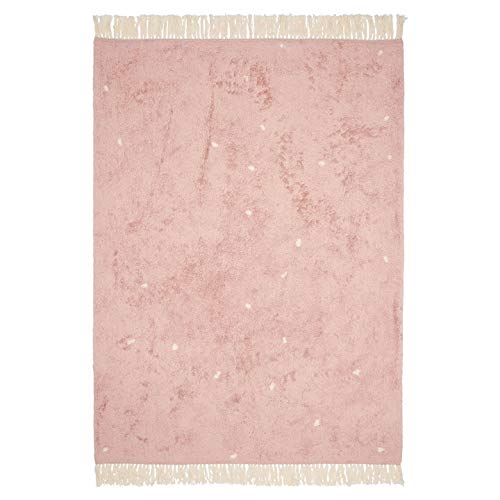 Little Dutch RU10110150 Pure - Alfombra (170 x 120 cm), diseño de lunares, color rosa