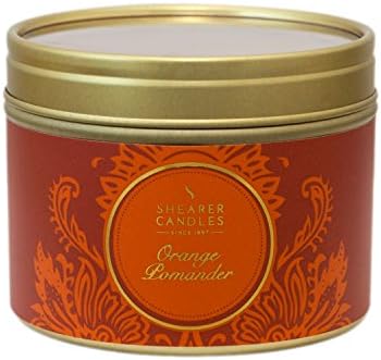 Shearer Candles Pomander Small Scented Gold Tin Candle Orange