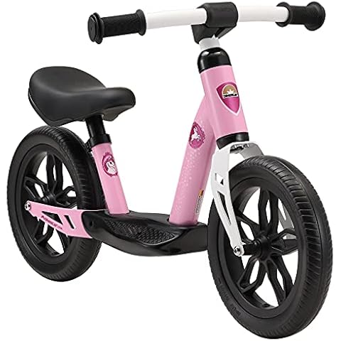 BIKESTAR Very light Kids First Running Balance Bike for children age 2 year old boys girls | 10 Inch eco classic | pink Cover