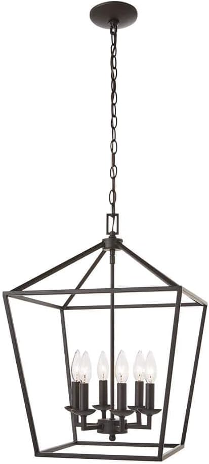 Home Decorators Collection Weyburn 6-Light Bronze Caged Chandelier