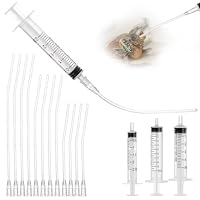 15 Stück Jungvögel Füttern Schlauch, Spritzen mit Schlauch Vogel Zubehör Aufziehspritze Tauben Feeder Handfütterungswerkzeug Milch Wasser Ernährungssonde für Baby Vögel und Papageien(2,5+ 5+ 10ml)