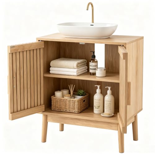 LIFEZEAL Meuble sous Lavabo, Armoire de Salle de Bain en Bois