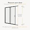 Hakuna Pets V2 Patio Pet Door Screen Insert Panel for Sliding Doors, Fits Door Track Min Ht 55.12" to Max Ht 84.25",UV Resistant Mesh, Locking Magnetic Dog Door, Easy Install and Removal, Small, White