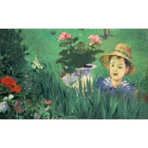 Toile Manet Garçon en Fleurs Idée Cadeau Crémaillère Élégant