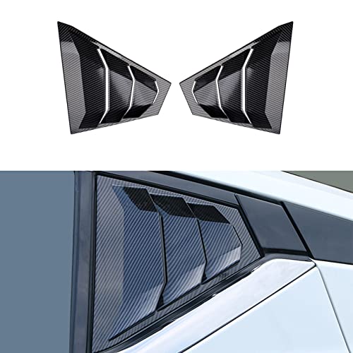 MICROCK Rear Side Window Louvers Racing Style Triangular Window Glass Blinds for Nissan Altima 2019 2020 2021 2022 2023 2024, ABS Carbon Fiber, 2pcs
