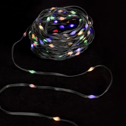 VoltShine Battery Operated 3AA PVC Copper 5M RGBY LED String Lights - Ideal for Indoor and Outdoor Decoration, Create Holiday Atmospheres.