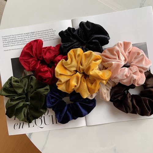 Pack of 3 Hair Bobbles Scrunchies for Women Premium Velvet Hair Bobbles, Hair Accessories - Image 2