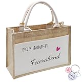 chuanhylis Borsa Juta Naturale, 32x22x10cm Borsa Juta Naturale Impermiabile, Riutilizzabili Borse di Iuta con Manici per Sera, Mare, Spiaggia, Shopping, Sport