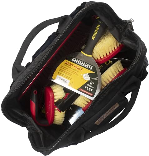 Image of ALLWAY TB12 Nylon Tool Bag with 20 Pockets, 14″ | Durable Ballistic Nylon, Top Zipper, Padded Handle