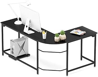 Hago Modern L-Shaped Desk Corner Computer Desk Home Office Study Workstation Wood