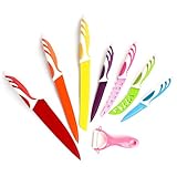 Colorful Stainless Steel Knife Set Super Sharp Chef Cooking Kitchen Knives 8pc Colorful Cutlery Set Multicolor