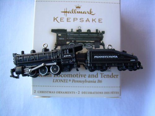Hallmark Lionel Steam Locomotive and Tender Pennsylvania B6 Miniature Ornament Set