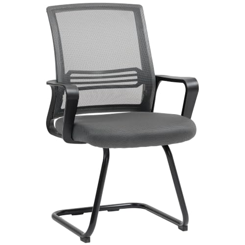 Image of HOMCOM Ergonomic Desk Chair Meeting Office Chair, Dark Grey