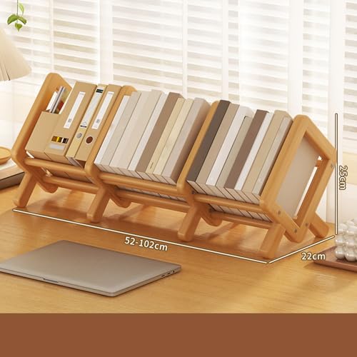 Librería de escritorio ajustable en madera y estantería de mesa inclinada 5