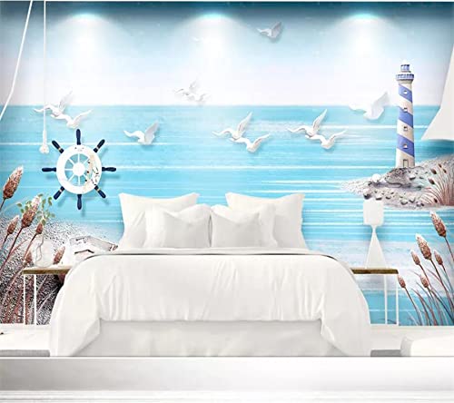 CILODO Photo Papier Peint Phare abstrait Papier Peint Peintures Murales 3D Personnalisées Photo Papier Peint Salon Décoration De La Maison 150cm×105cm(LxH)