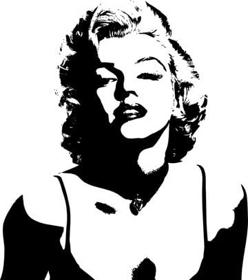 Marilyn Monroe Silhouette Version 4 Vinyl Wall Art Decal