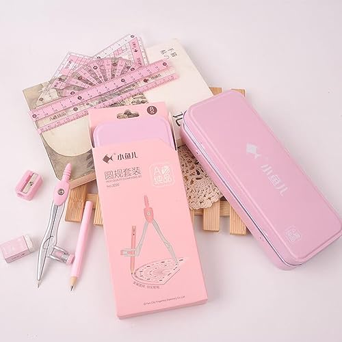 COMETX Conjunto de desenhos de engenharia de kit de geometria matemática de 8 peças que inclui régua