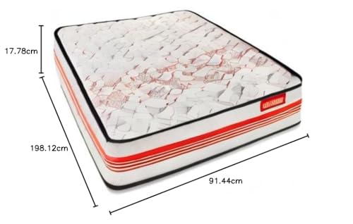 Image of Duroflex Propel 3 Zoned NRG Layer Medium Firm Single Size 7 Inch Pocket Spring Mattress with Zero Motion Transfer (78x36x7 Inch)