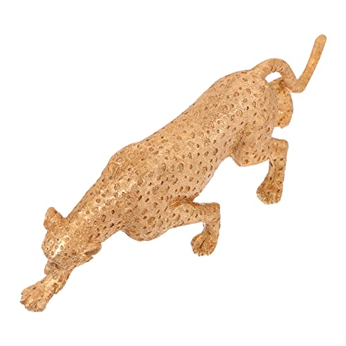 Hemoton 1Pc Leopard Ornaments Home Décor Wealth Statue Figurine Home Adornment Vintage Home Decor Feng Shui Sculpture Extra Large Fortune Adornment Dining Table Decor Panther Statue Brass #TOP29