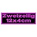Produktbild Rechteckiger Aufnäher Rec1 für deinen Wunschtext - viele Farben und Größen (12x4cm) - personalisiert