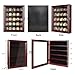 ASmileIndeep Military Challenge Coin Display Case Holder with HD Toughened Glass and Wall Mount, Wooden Coin Stand Rack with Removable 2 Grooves Shelves, Mahogany Finish…