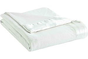 Thermee Micro Flannel Twin-Size All Seasons Satin Trim Blanket: Indulge in Comfort and Style