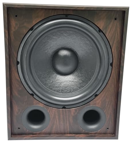 Image of Rockville Rock Shaker 15 inch Dark Wood Powered Subwoofer Home Theater