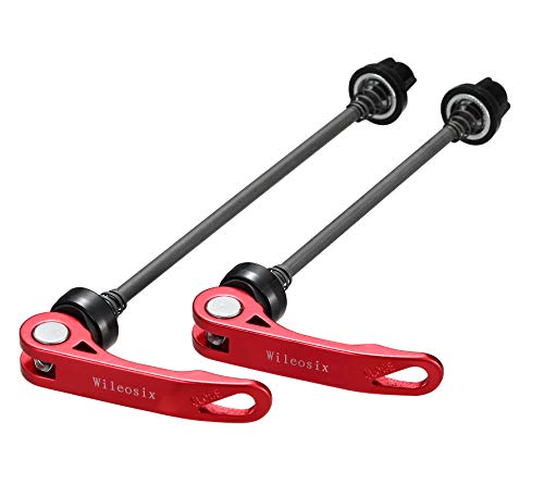 Wileosix Quick Release Axle Skewer Set - Front & Rear (Road-red)