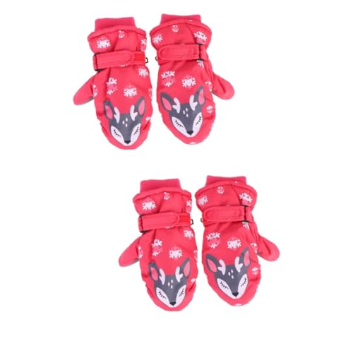 NOLITOY 2 pares de luvas quentes para crianças luvas de snowboard para crianças luvas de ciclismo pa