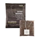 Mr. Espresso Organic Coffee, Medium Dark Roast, No Machine Needed, Individual Coffee Packs, Freshly Ground in Small Batches, Ethically Sourced, Fair Trade, Seven Bridges Blend, 8 Servings
