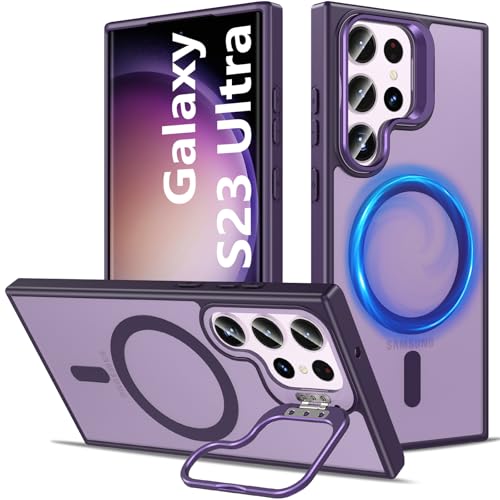 Coque Galaxy S23 Ultra violette avec protection antichute de qualité militaire intégrée