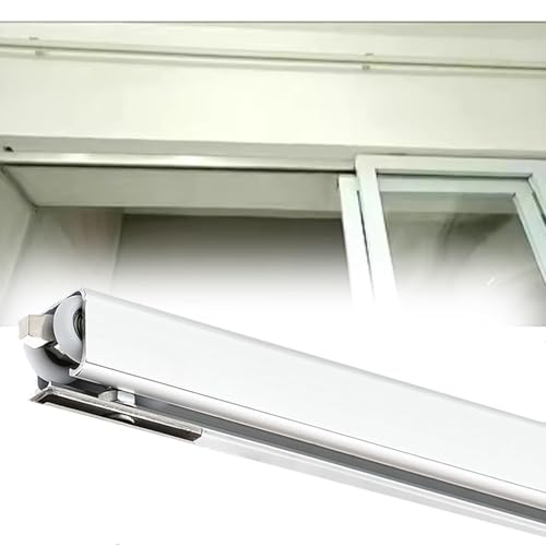 Kit de Riel para Puerta Corrediza Plata, 3.9 ft (120m) con 6 Ruedas, Hardware para Puerta Exterior de Granero, Riel de Aluminio para Puerta de Bolsillo miniatura 1