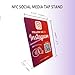 NUUBIZ Social Media QR Code NFC Stand for Instagram – Tap or Scan to Follow Us – Boost Followers – Social Media Tag Sign for Storefront, Counter, or Events – Visit Stats – No App or Subscription