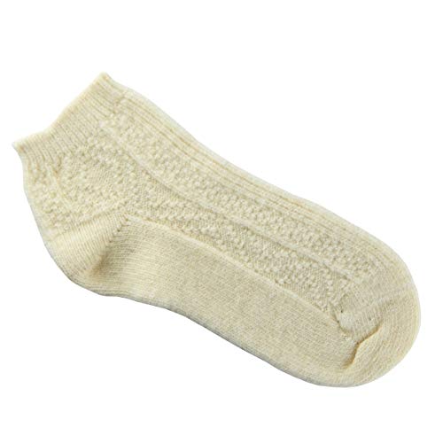 YUN 3 Pairs Women's Natural Pure 100% Wool Traditional Warm Low Ankle Booties Winter Socks4