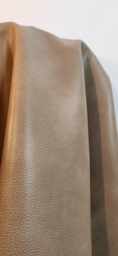Similicuir végétalien imitation cuir de veau lisse taupe 182x137 cm
