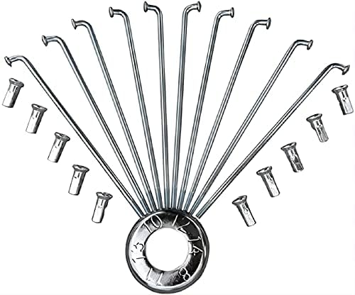 40PCS 10G J Bend Steel Spokes W/Nipples Wrench, 50~220mm Electric Bicycle E-Bike Wheel Tire Steel Spokes Bike Replacement Repair Parts Accessories (130mm)