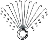 40PCS 10G J Bend Steel Spokes W/Nipples Wrench, 50~220mm Electric Bicycle E-Bike Wheel Tire Steel Sp